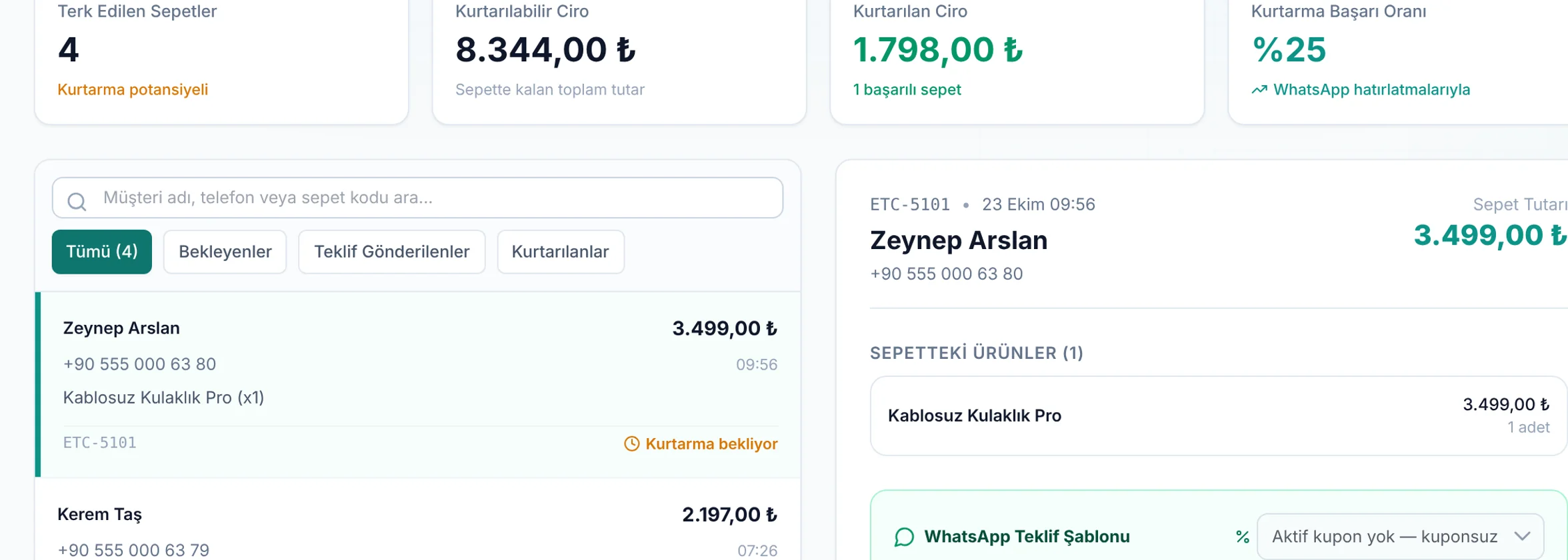 Arama alanı için yakın görünüm