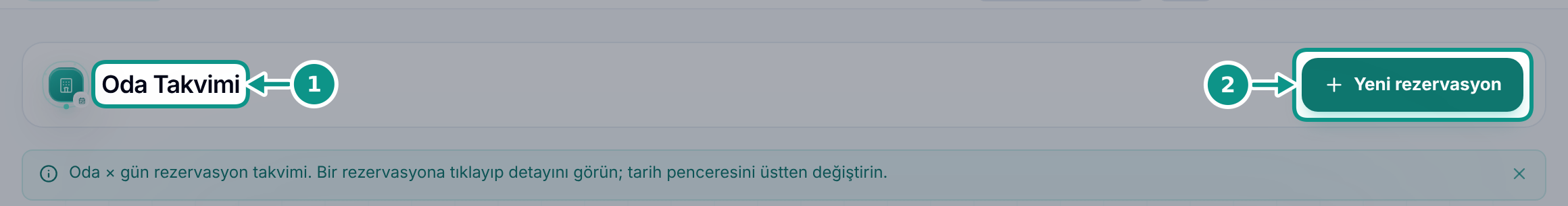 Yeni otel rezervasyonu formunu tanımak: Rezervasyon açacağınız ekranı bulun