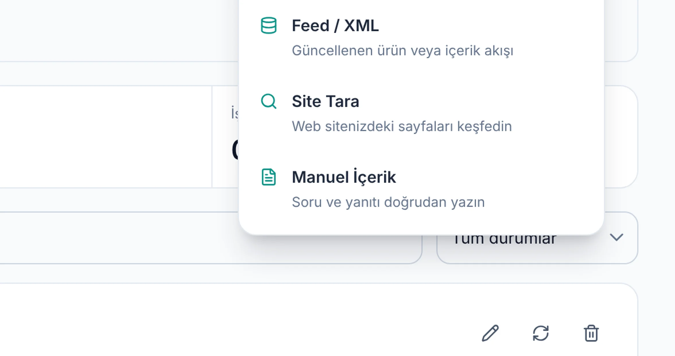 Manuel İçerik için yakın görünüm