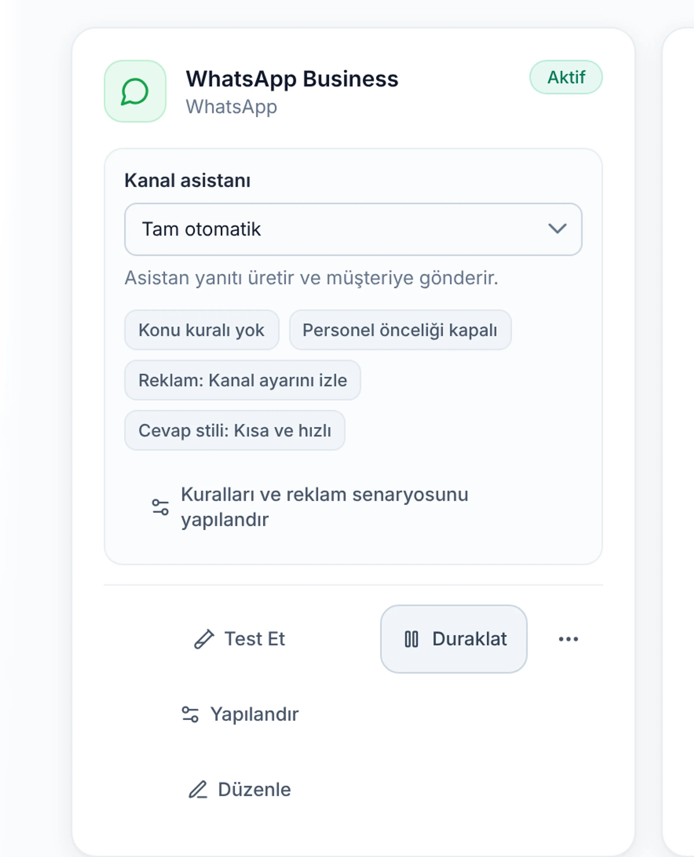 Test Et için yakın görünüm