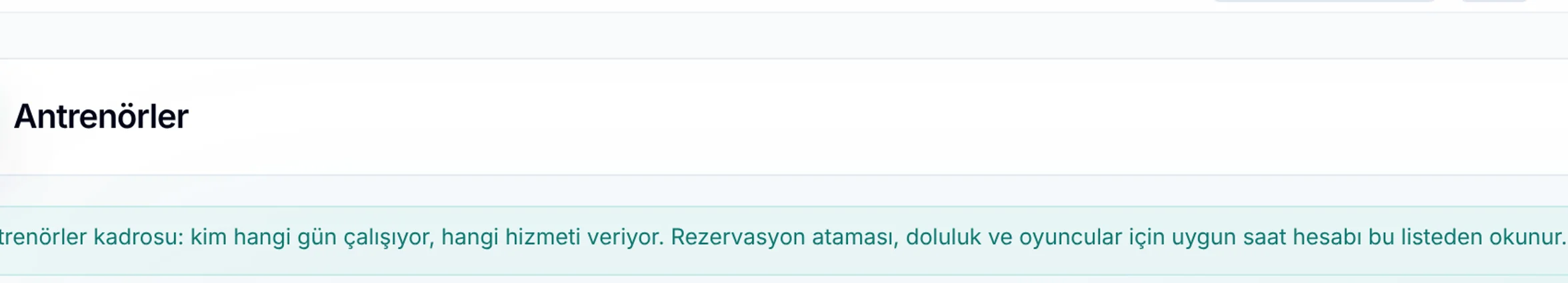 Antrenör izinliyken ders açılmasını nasıl önlerim?: Antrenör kaydını bulun