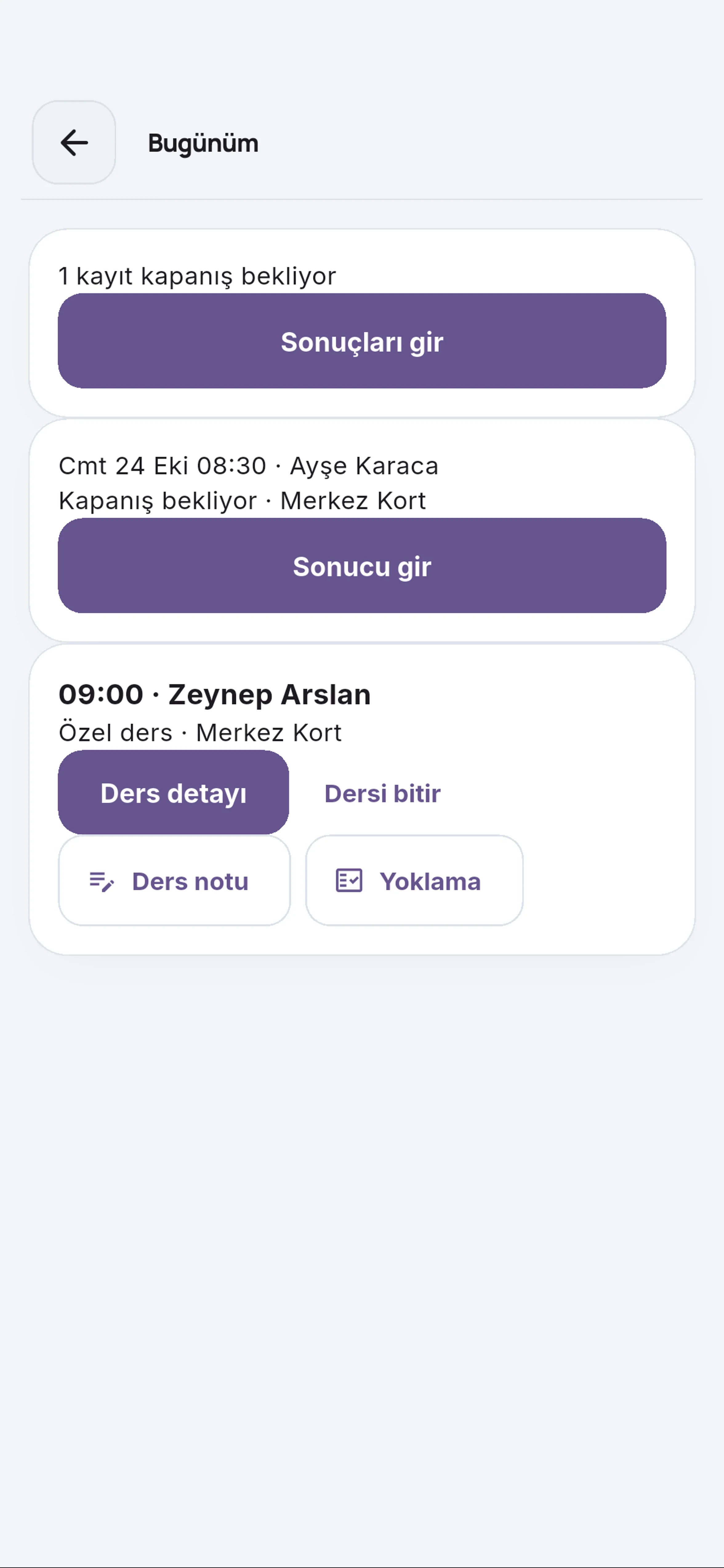 Özel dersi açın için yakın görünüm