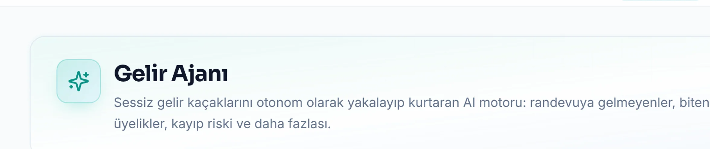 Gelir Ajanı’nın önerdiği takibi nasıl kontrol ederim?: Özellik erişimini okuyun