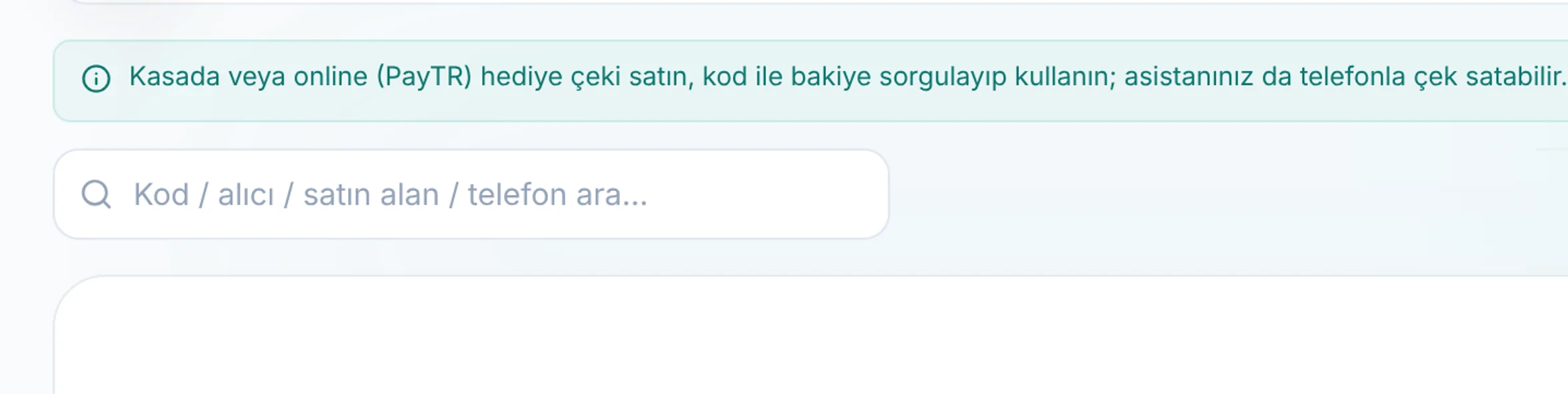 Hediye çeki satışı ve kullanımı nasıl ayrılır?: Çek kaydını bulun