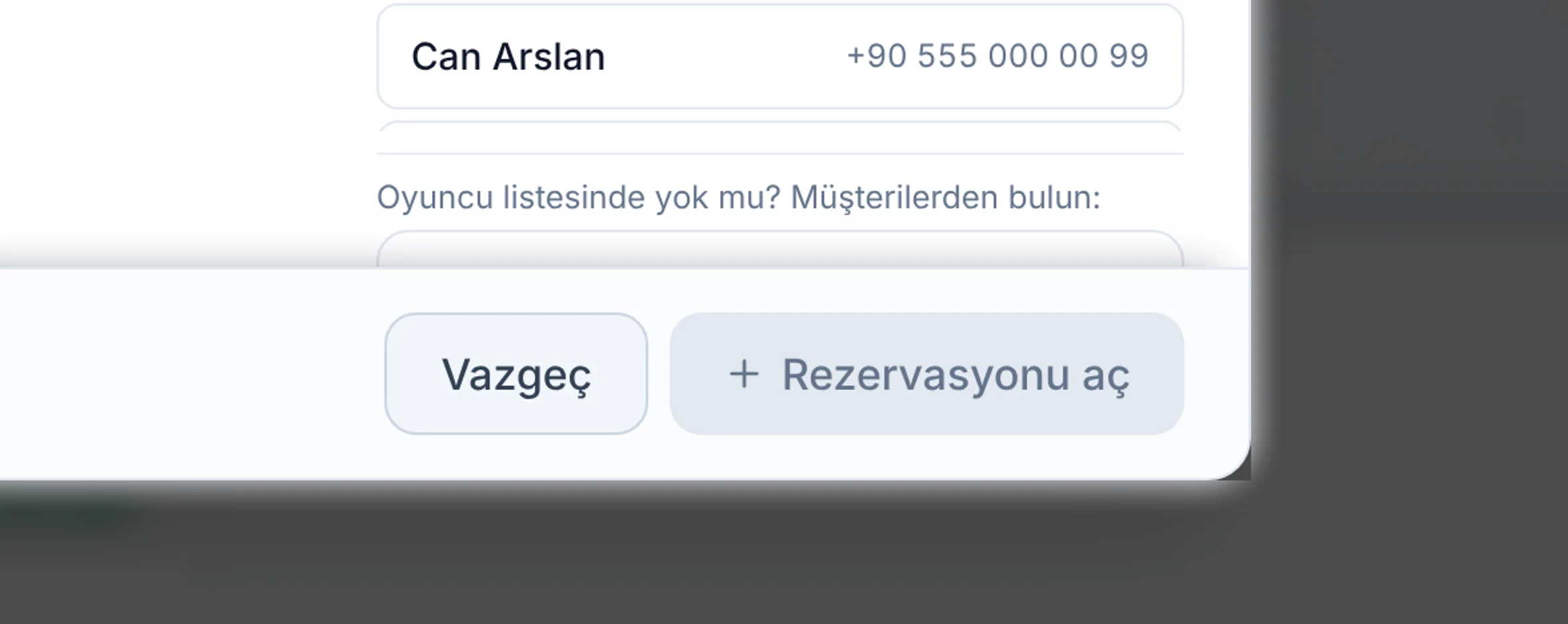 Rezervasyonu aç için yakın görünüm