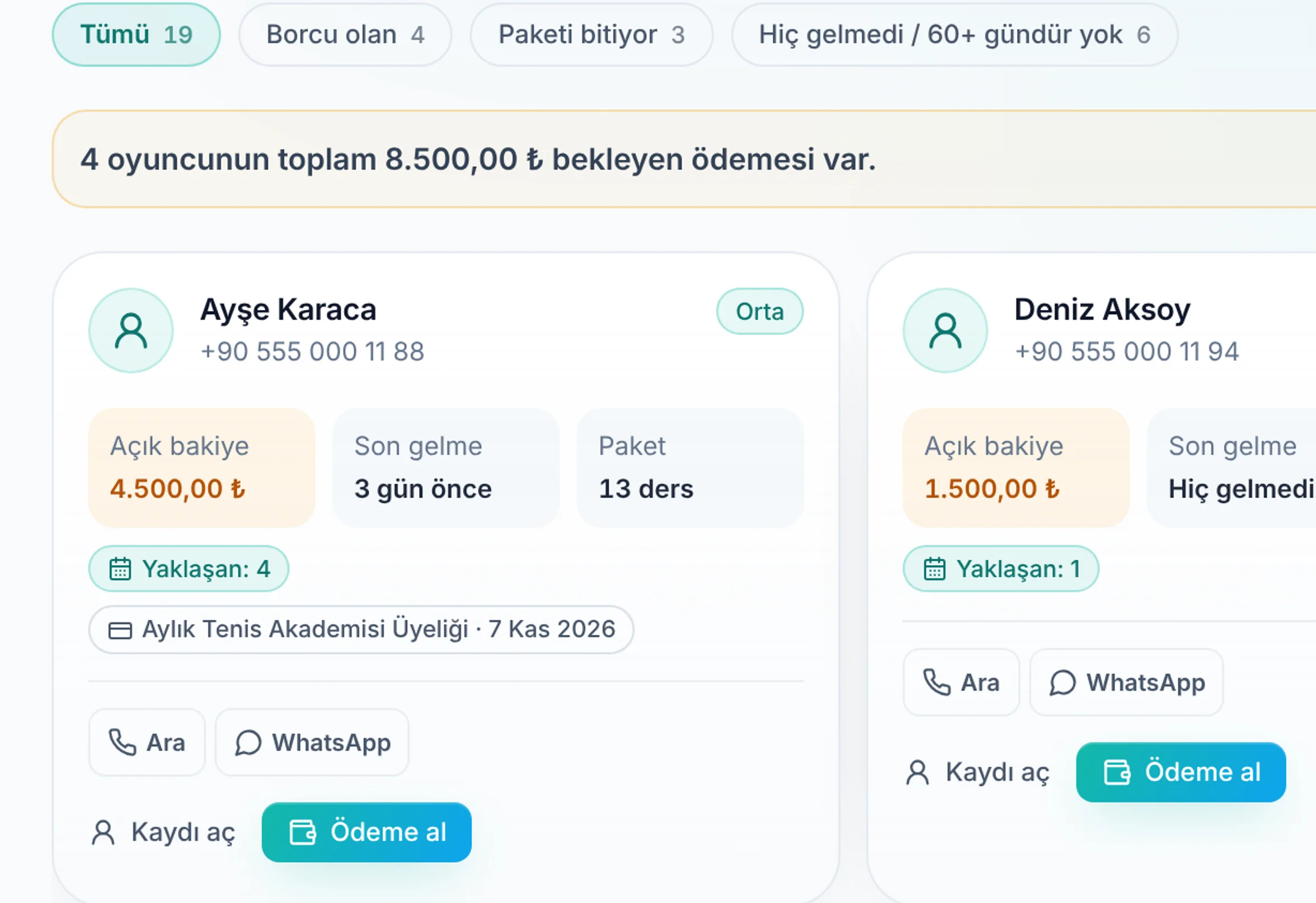 Oyuncu kartı için yakın görünüm