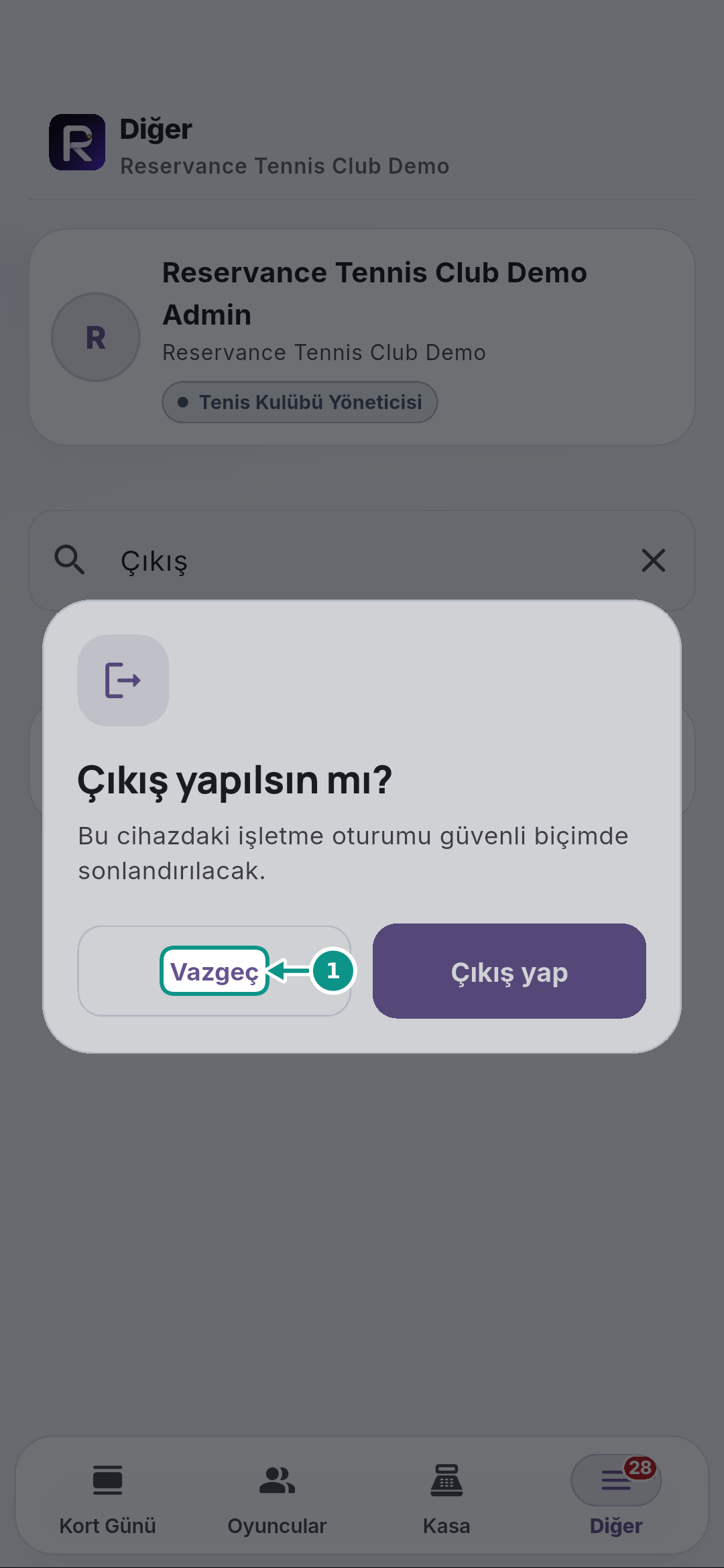 Hesap, bildirim tercihleri ve güvenli çıkış: Oturumu açık tutun
