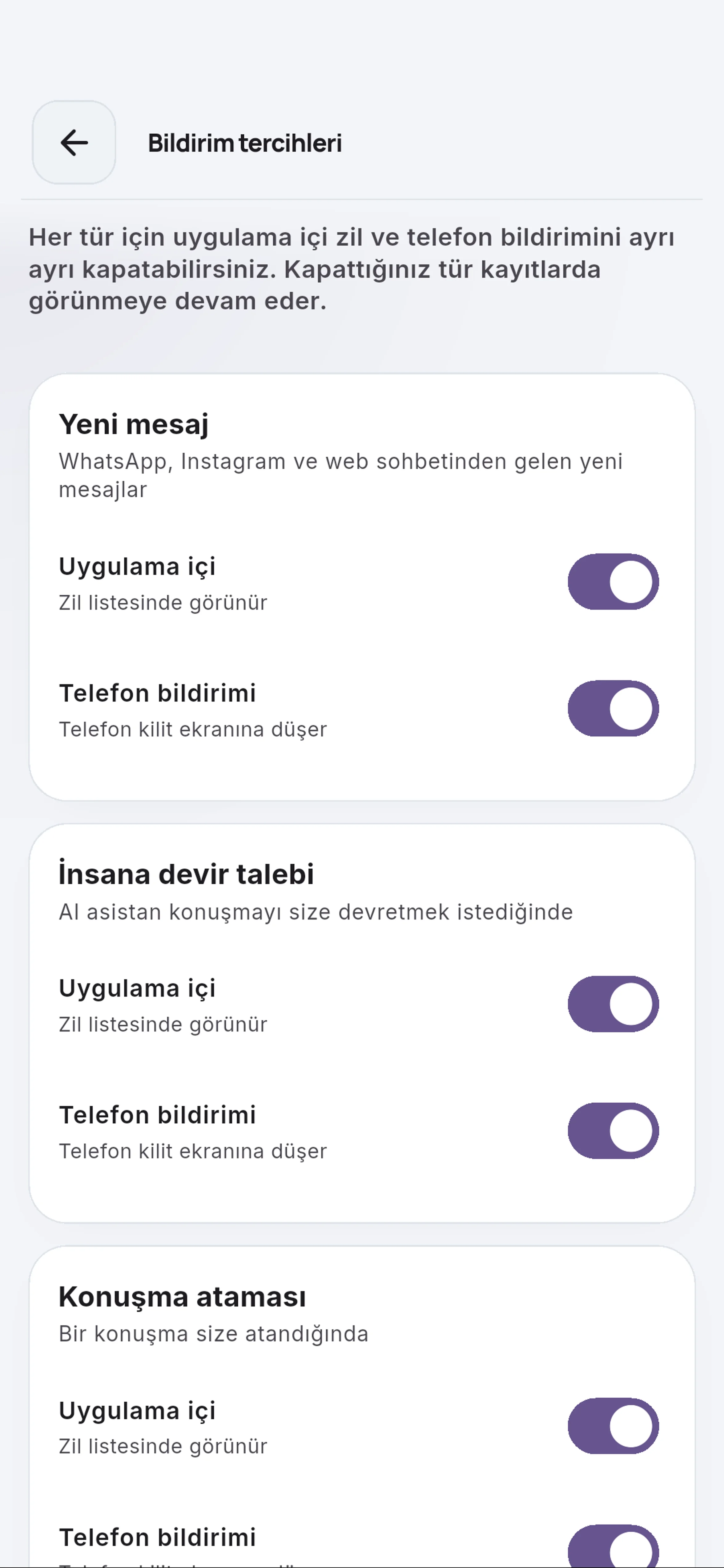 Telefon bildirimini ayırın için yakın görünüm