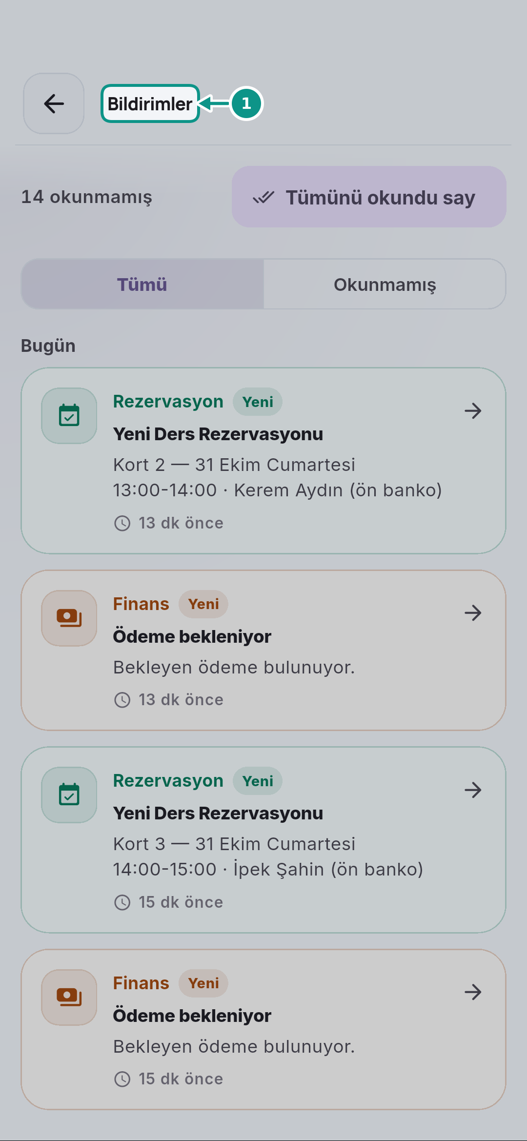 Bildirimleri ve bekleyen günlük işleri takip etmek: Listeyi doğru yorumlayın