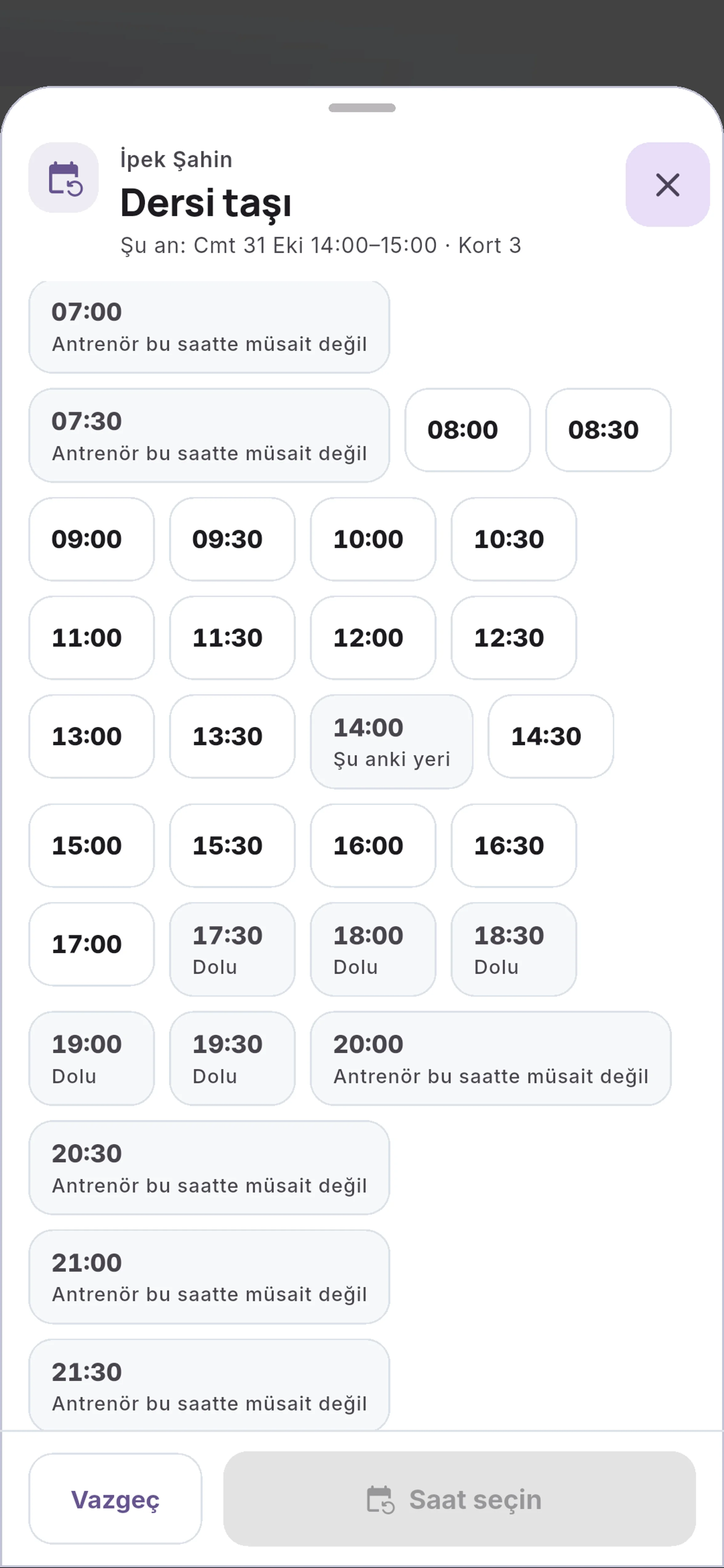 Yeni saati seçin için yakın görünüm
