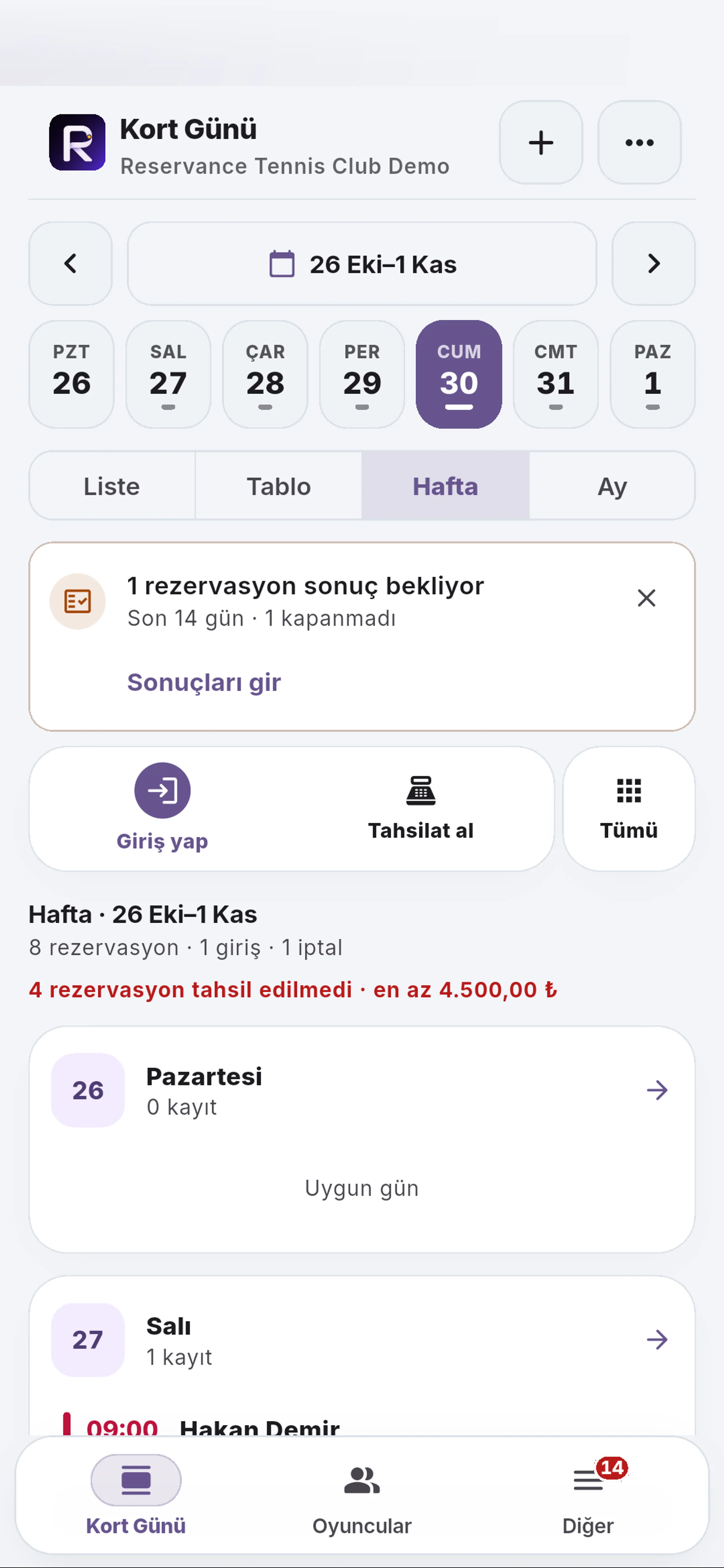 Listeye geri dönün için yakın görünüm