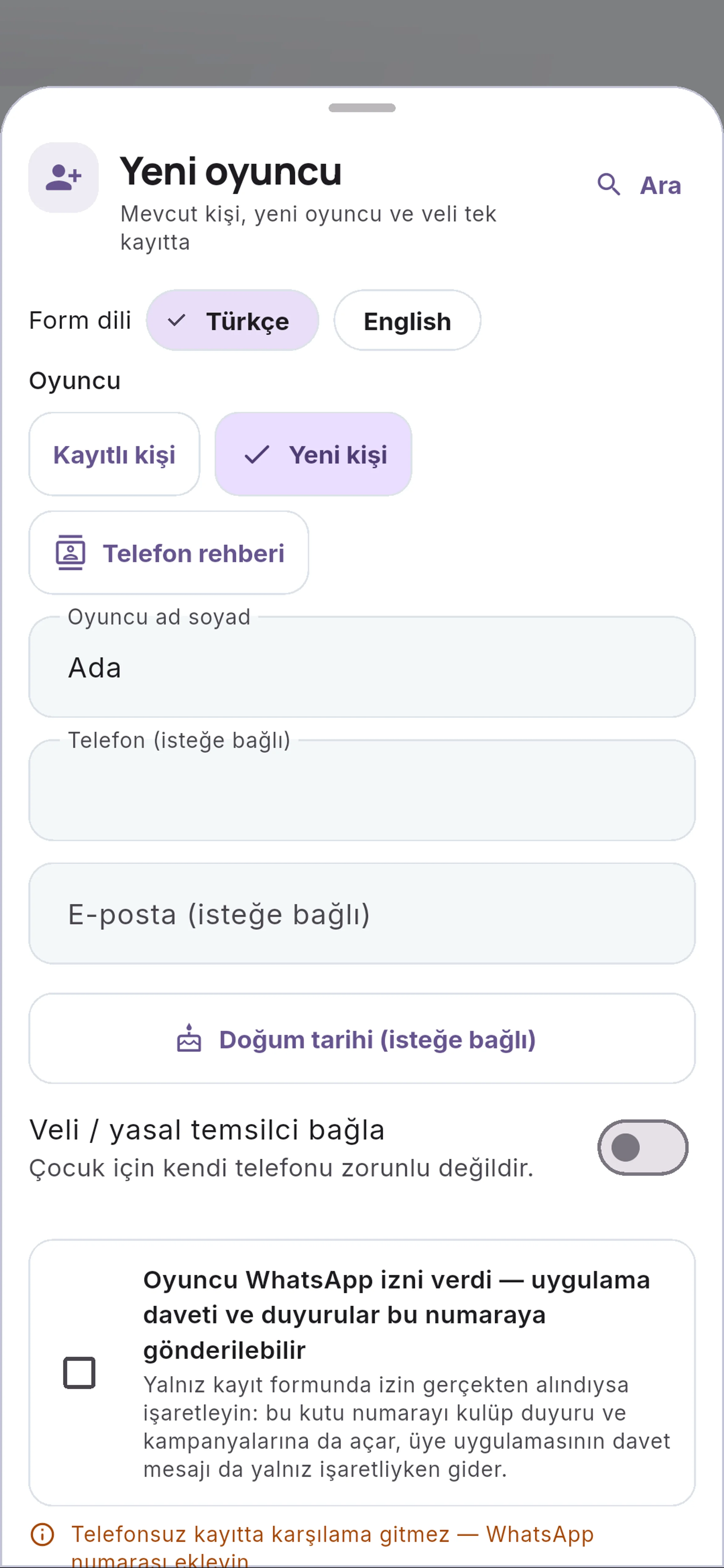 Aramaya geri dönün için yakın görünüm