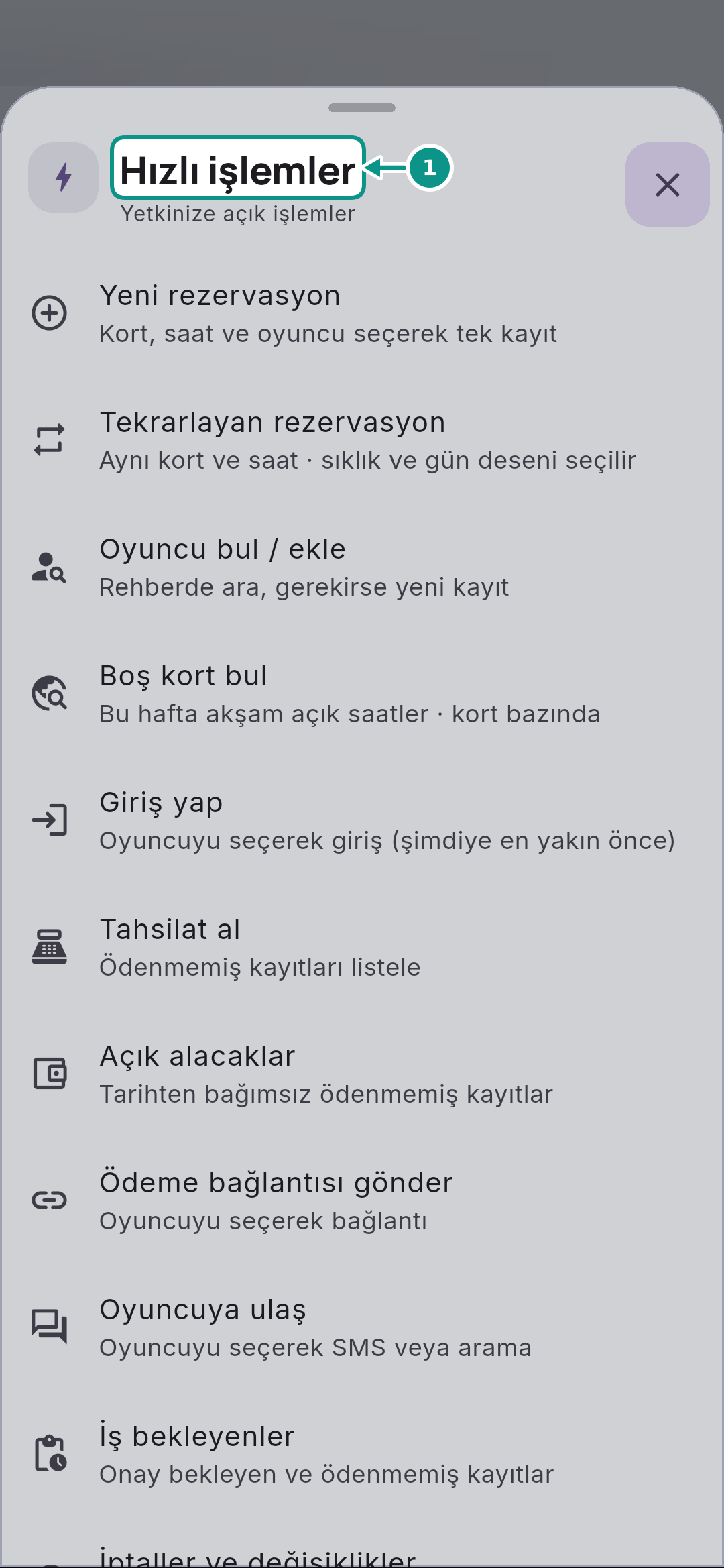 Oyuncu bulmak ve yeni kayıt formunu tanımak: İşlem listesini okuyun