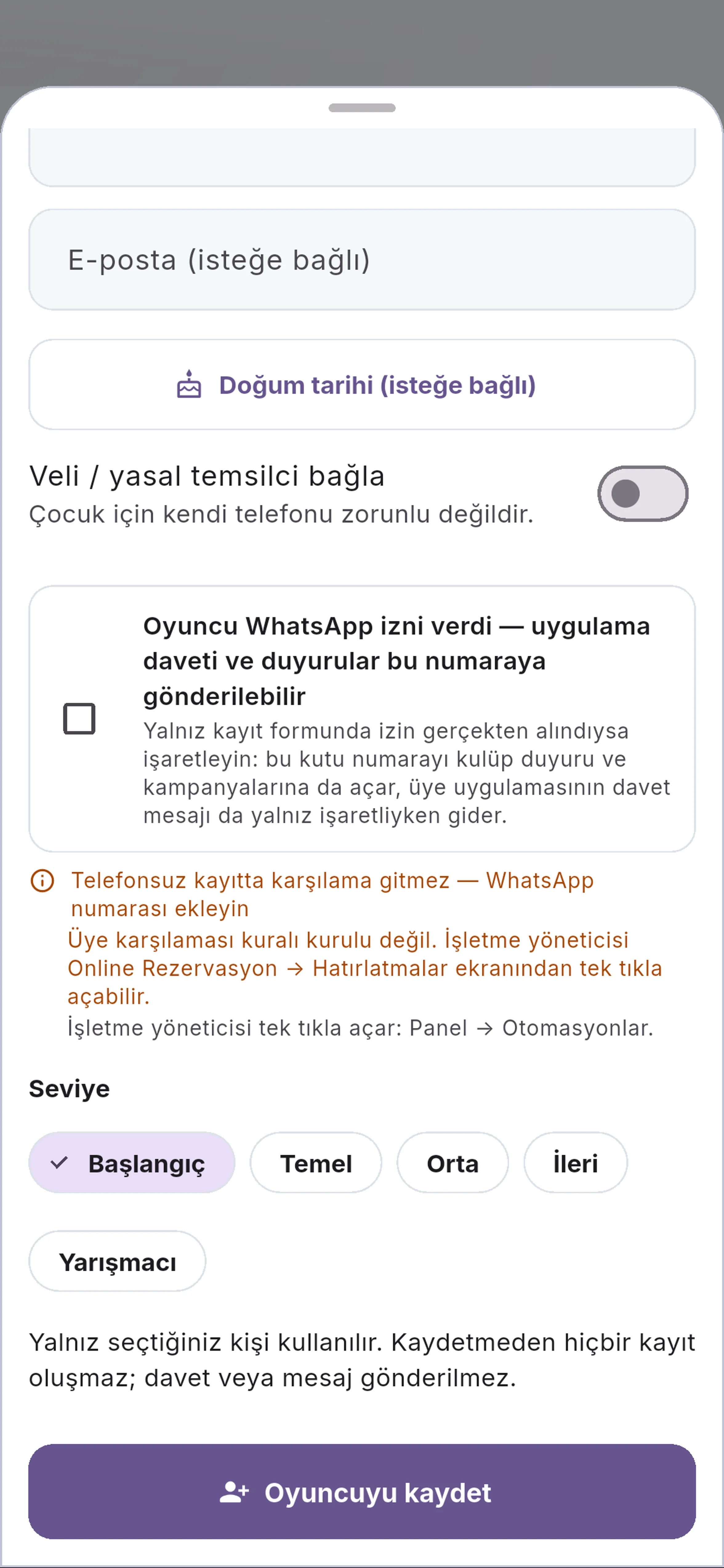 Kaydın sınırını bilin için yakın görünüm