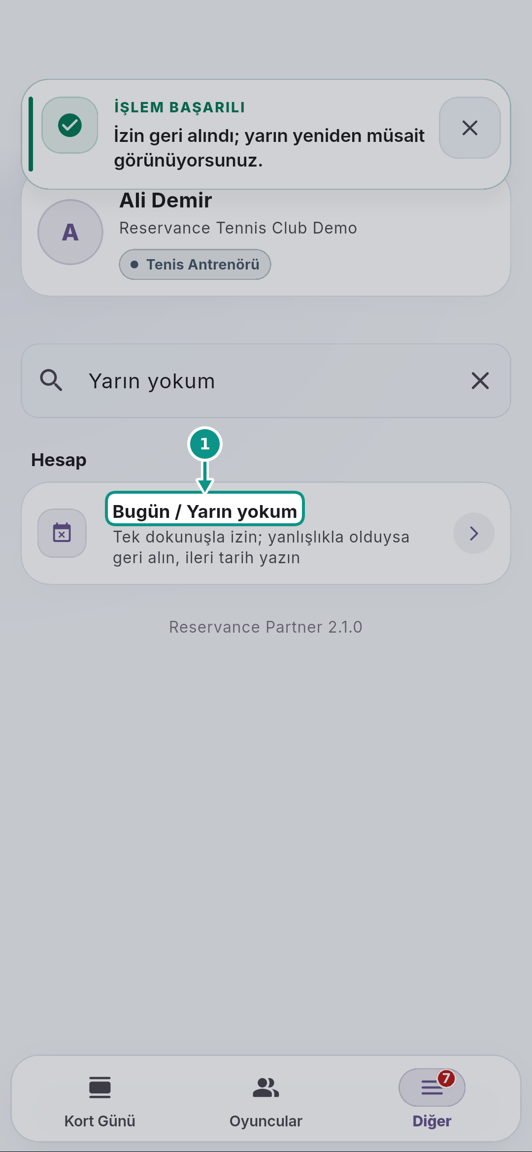 Bugün ve yarın için izin yazmak, geri almak: Son durumu kontrol edin