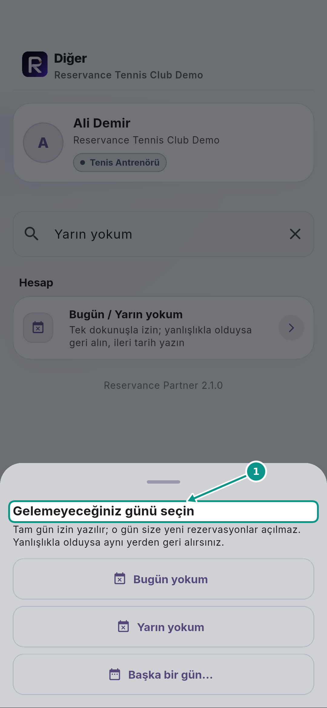 Bugün ve yarın için izin yazmak, geri almak: Günün kapsamını okuyun