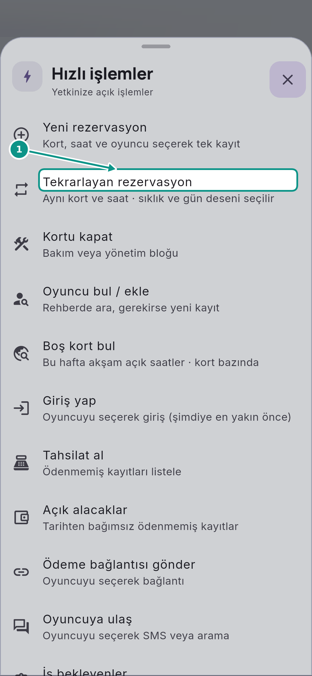 Haftalık özel ders serisi oluşturmak: Formu açın