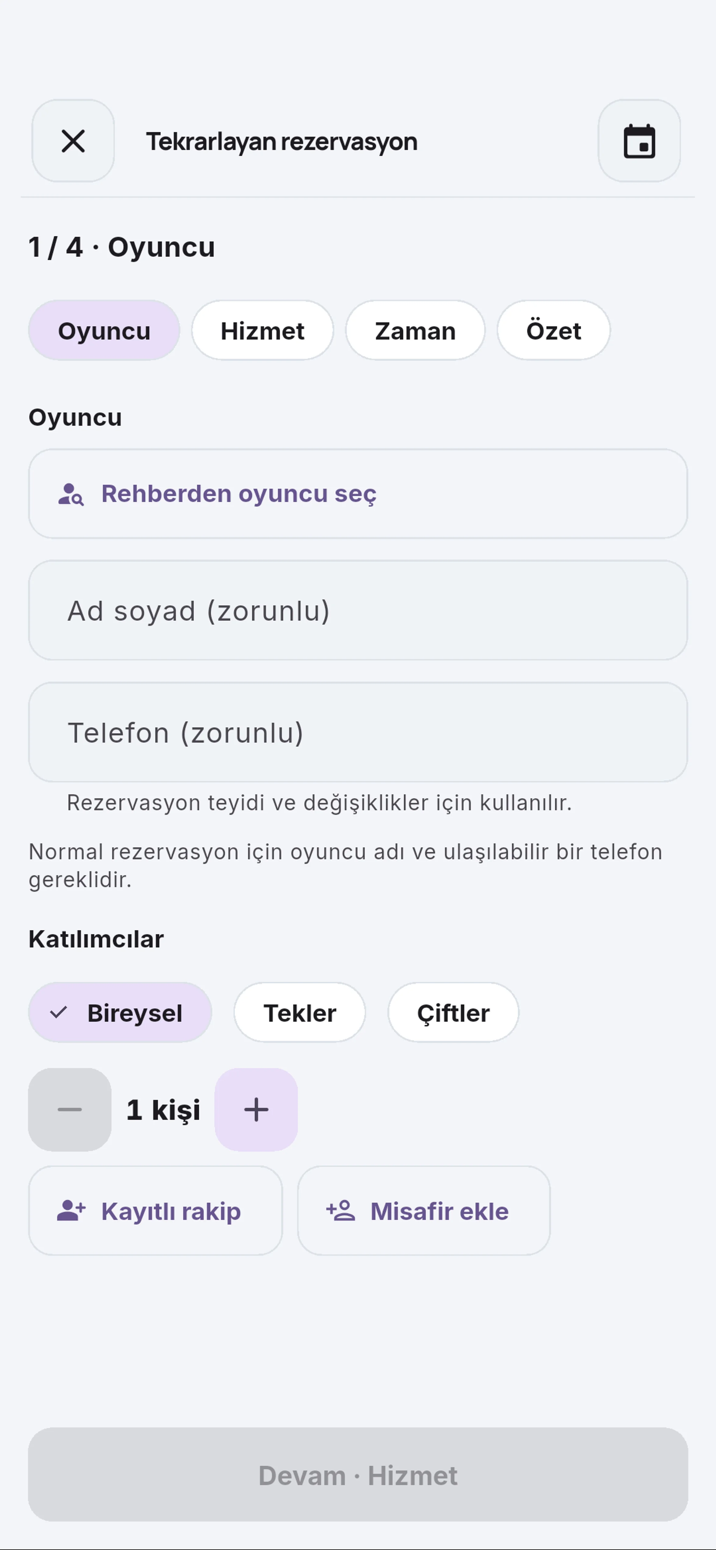 Rehberden oyuncu seç için yakın görünüm