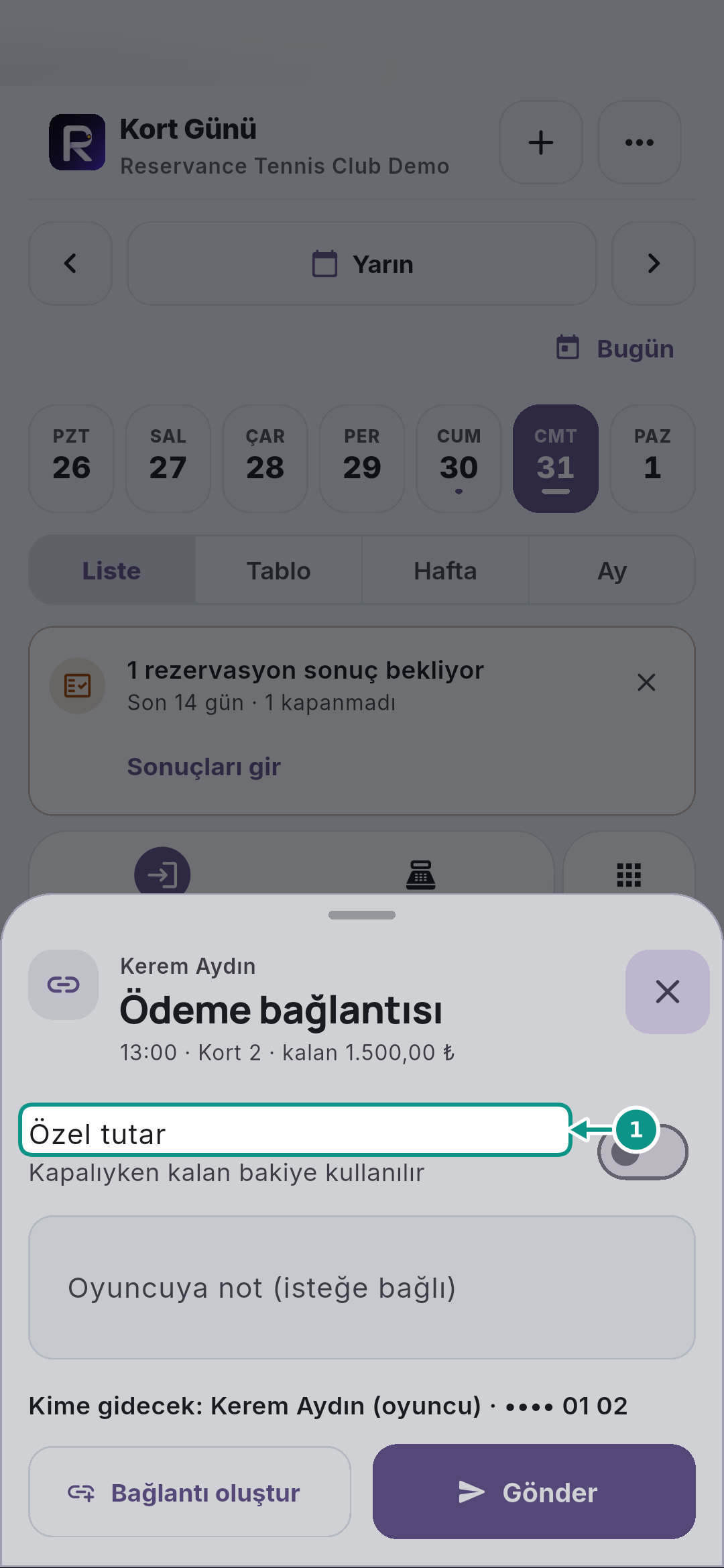 Tahsilat, kapora ve ödeme bağlantısını ayırmak: Özel tutarı tanıyın