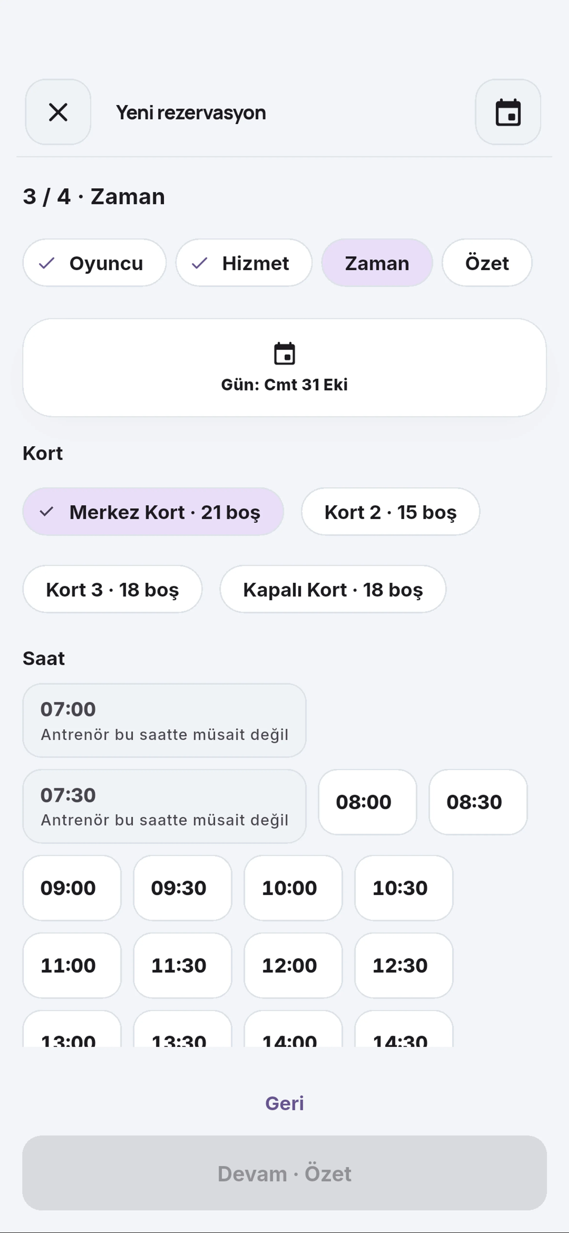Kort 3 için yakın görünüm