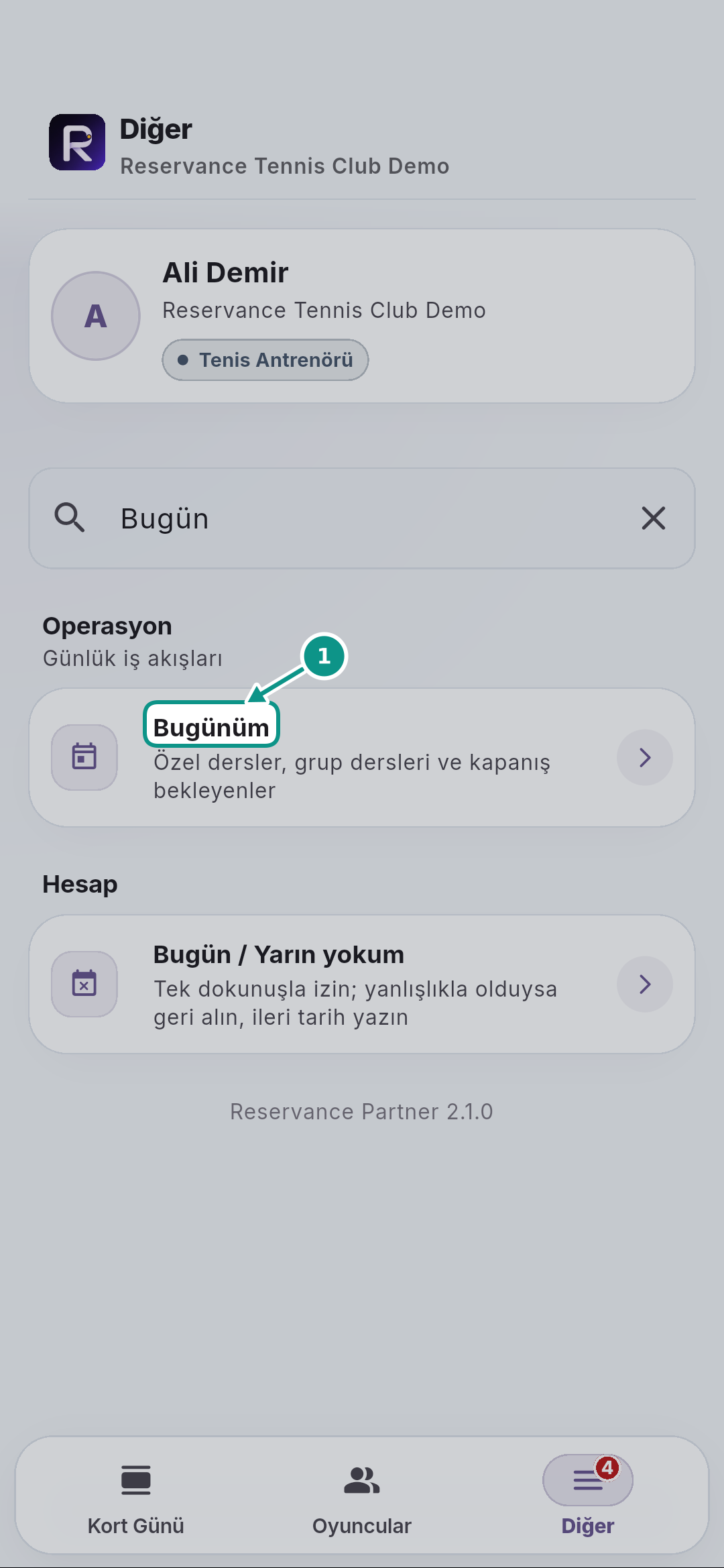 Özel ders yoklamasını ve ders notunu kaydetmek: Kendi gününüzü açın
