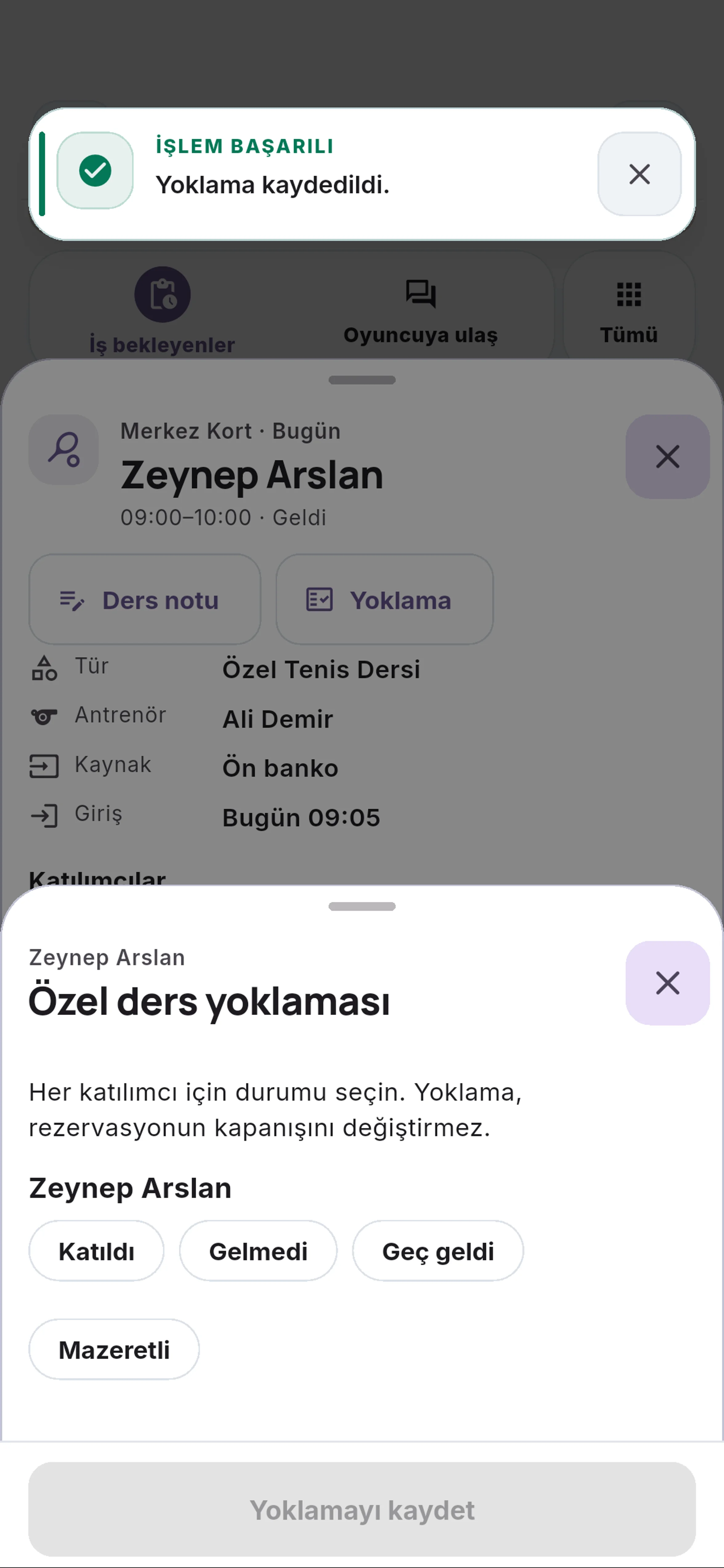Not alanını açın için yakın görünüm