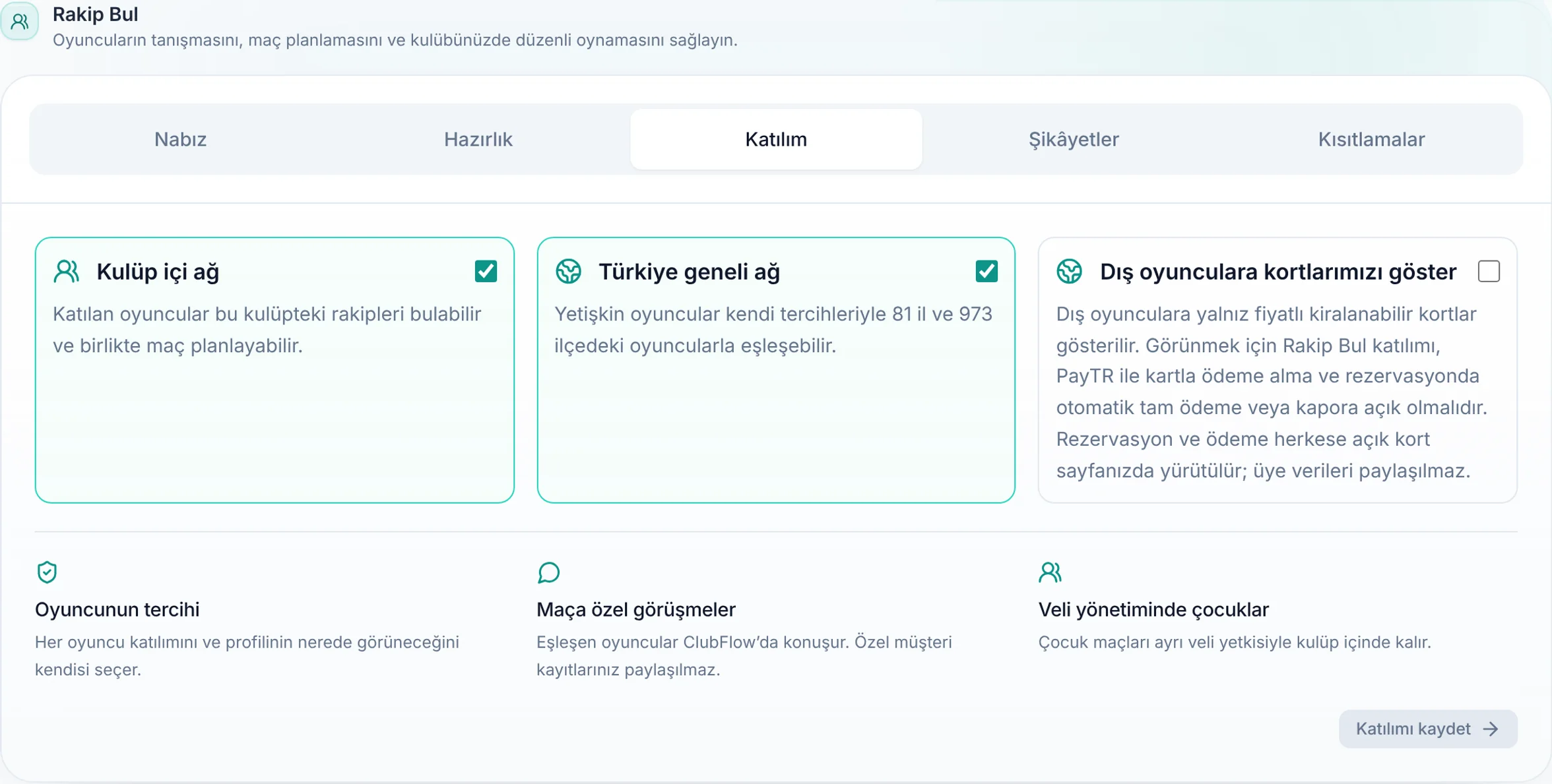 Oyuncunun tercihi için yakın görünüm
