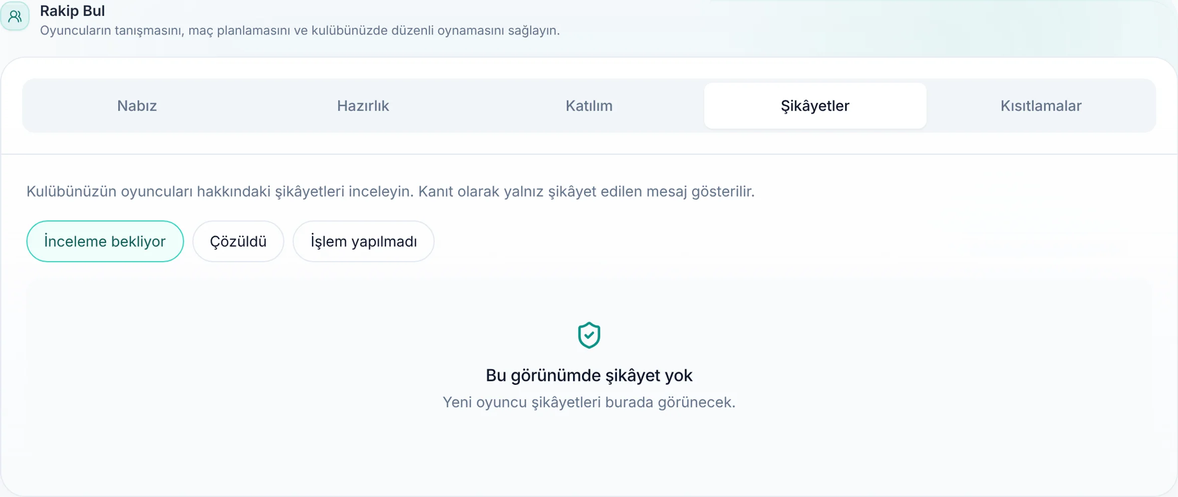Şikâyetler için yakın görünüm