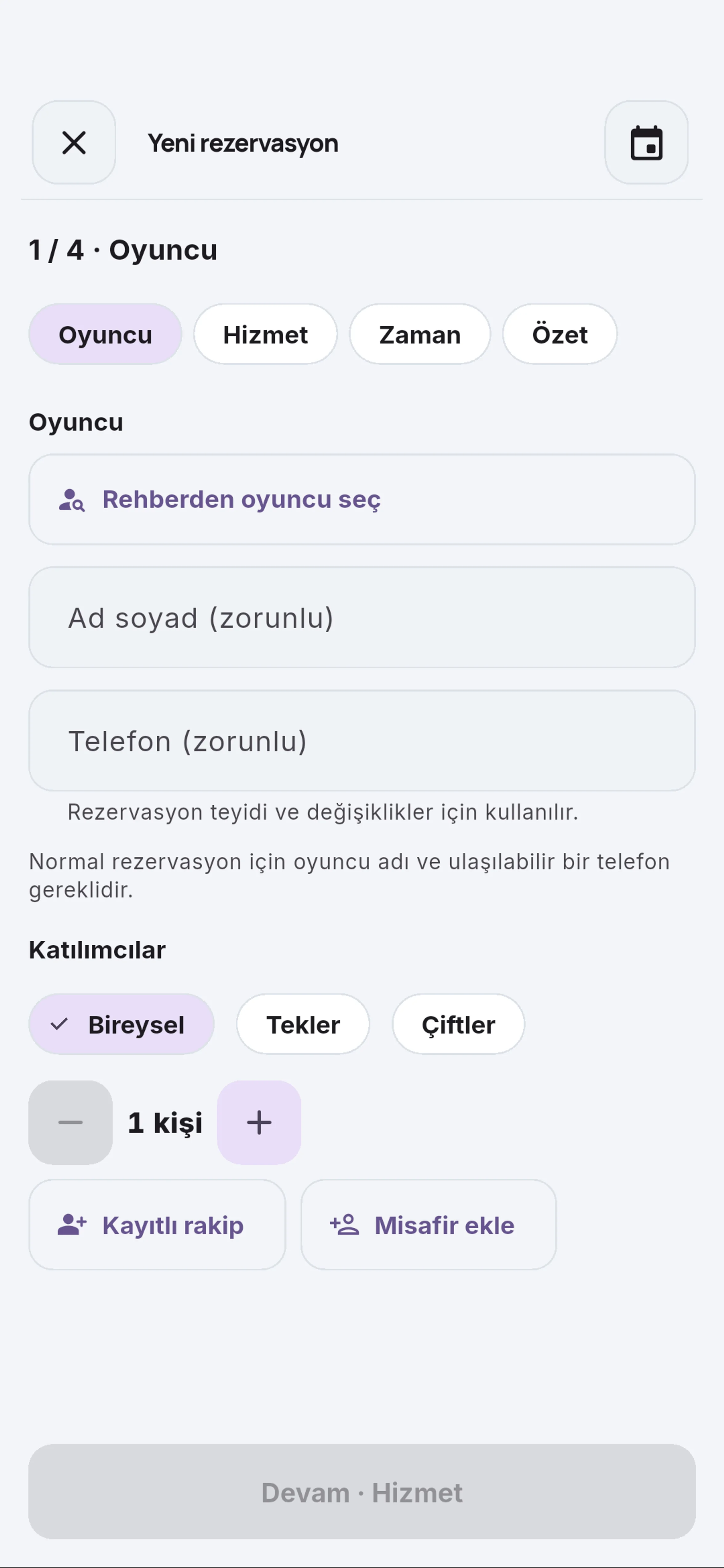 Oyuncuyla başlayın için yakın görünüm