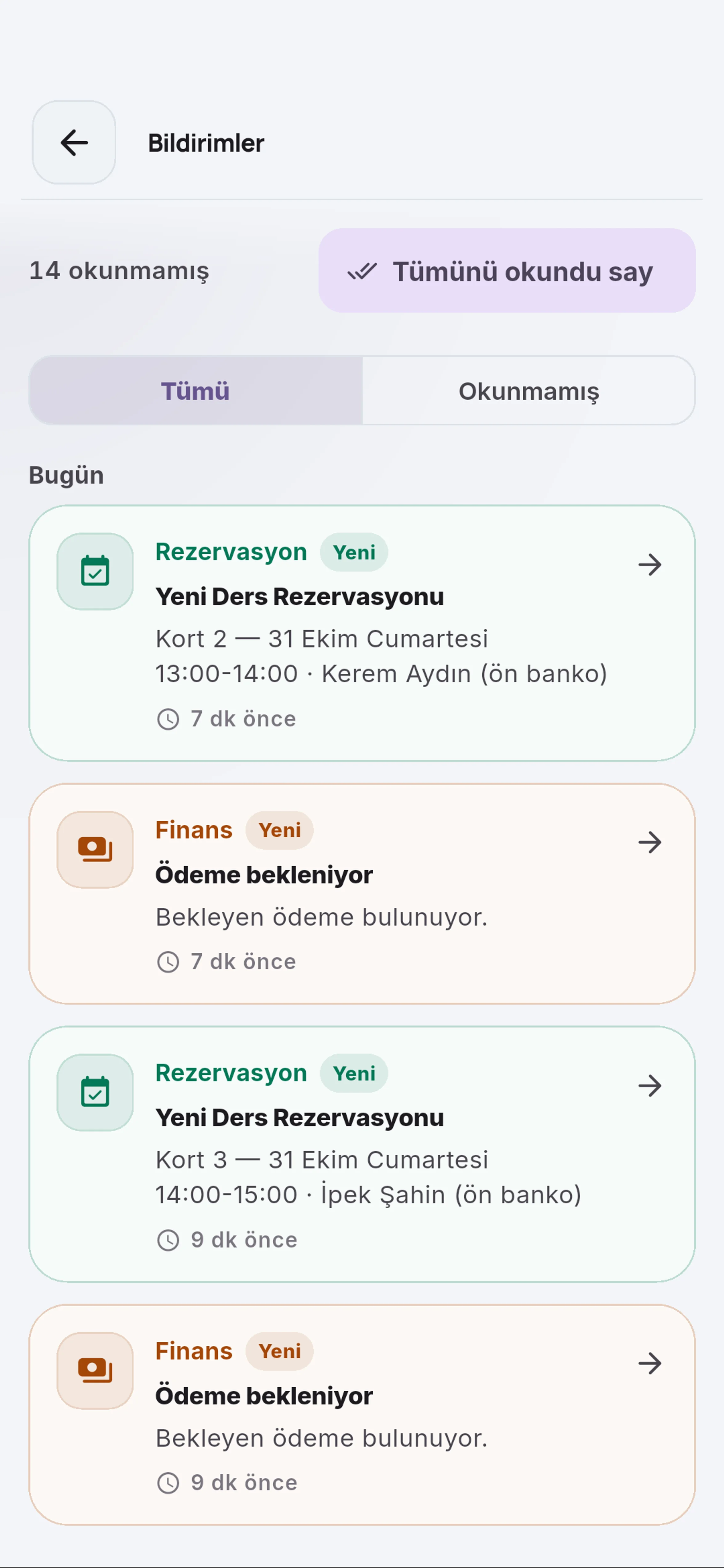 Okunmamışları ayırın için yakın görünüm